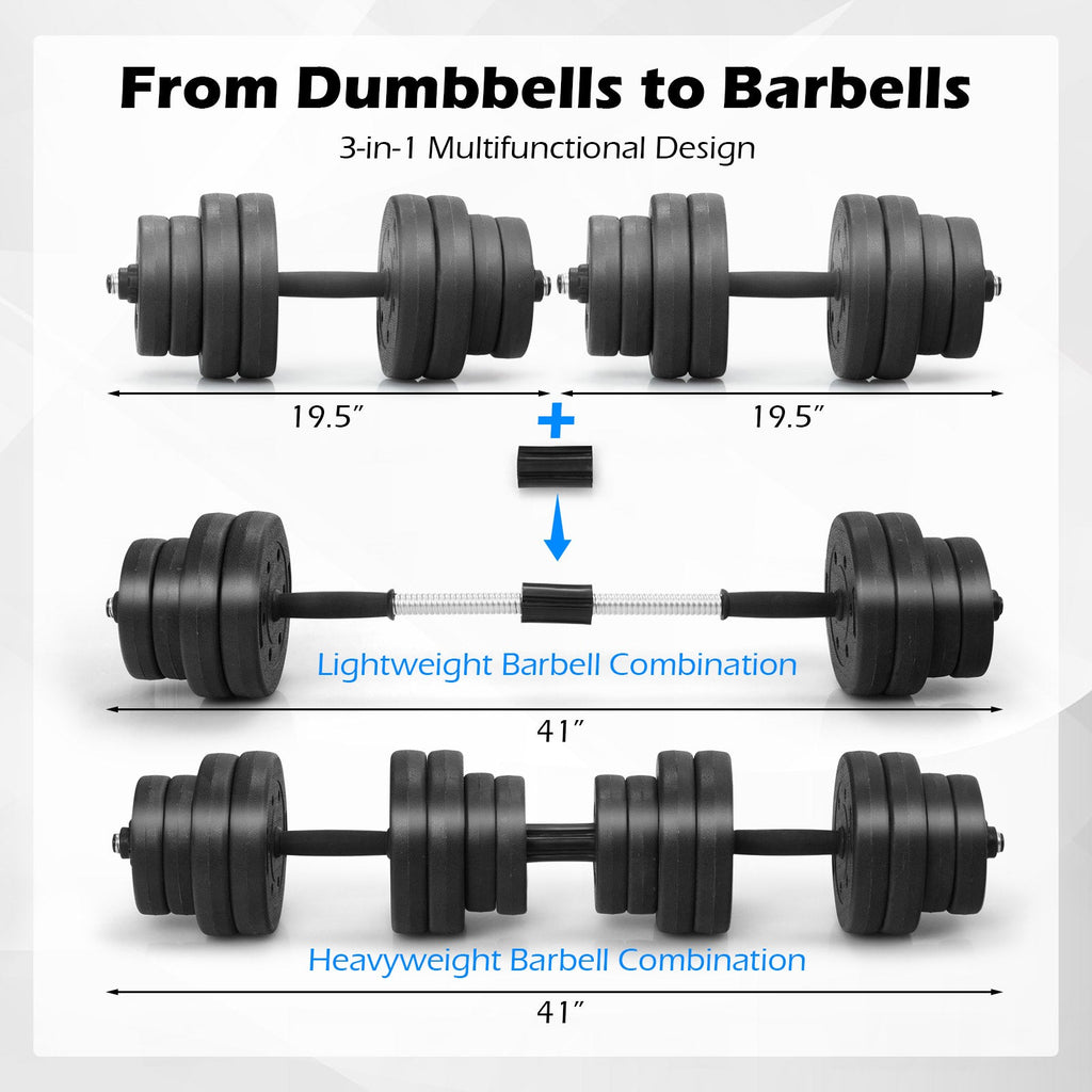 Adjustable Dumbbells 66 LBS Free Weights with Connectors for Home Gym Fitness Workout